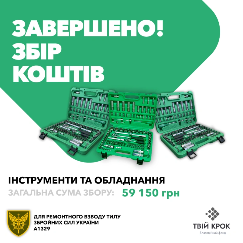 Фото до проекту Tool sets for the repair platoon of the military unit A1329 of the Rear of the Armed Forces of Ukraine 1