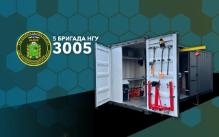 See photo Universal mobile workshop Workshop-Locker in a container for the 5th separate brigade of NGU