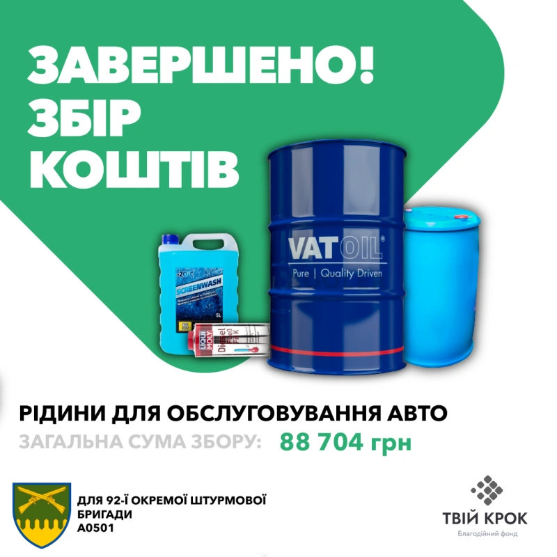 Фото до проекту Consumables for car maintenance for the 92nd SABr named after Ivan Sirko 1