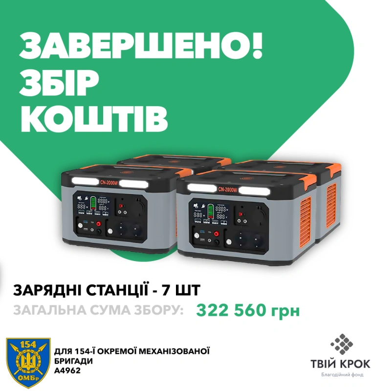 Фото до проекту Charging stations for the 154st separate mechanized brigade of the Armed Forces of Ukraine 1