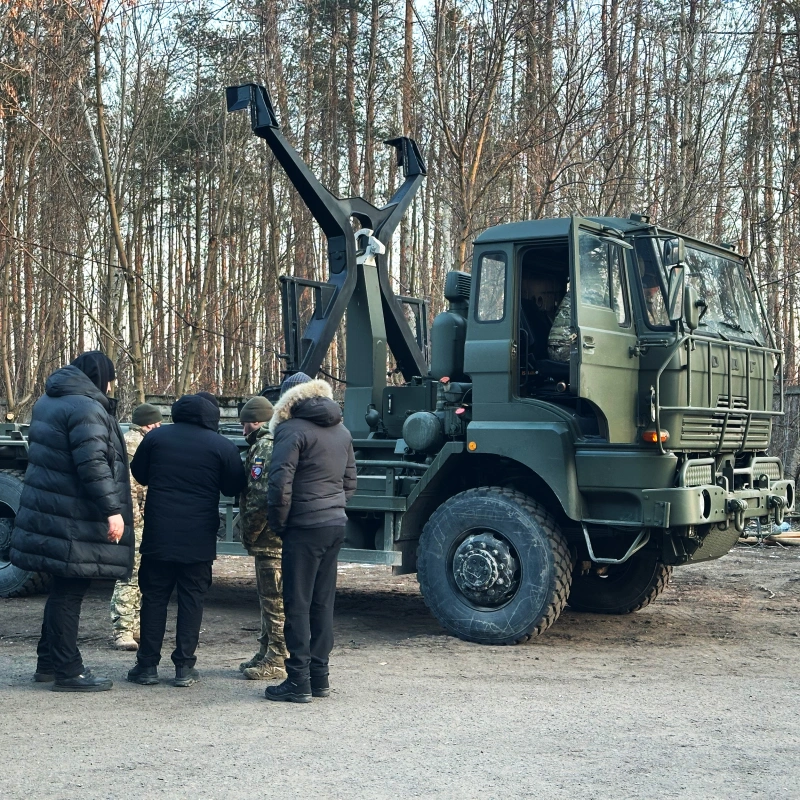 Фото до проекту A truck with a multilift system for containers for the 63rd Separate Mechanized Brigade 3