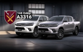 See photo Two four-wheel drive pickup trucks for the 148th Separate Artillery Zhytomyr Brigade