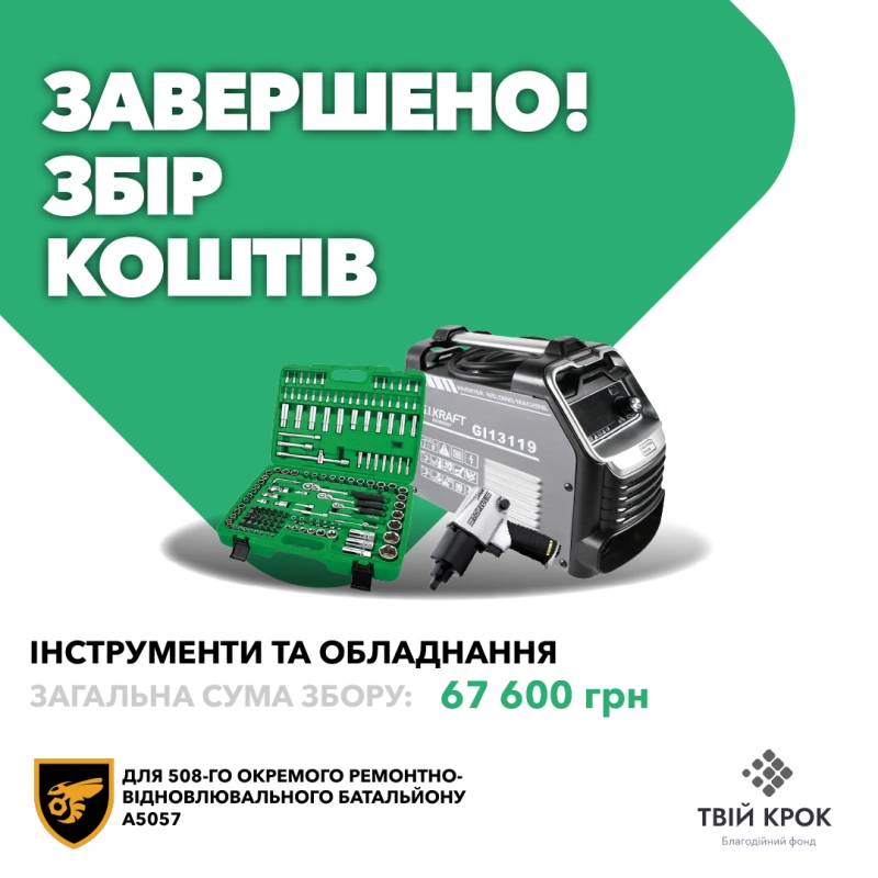 Фото до проекту Tools and equipment for the 508th Separate Repair and Restoration Battalion 1