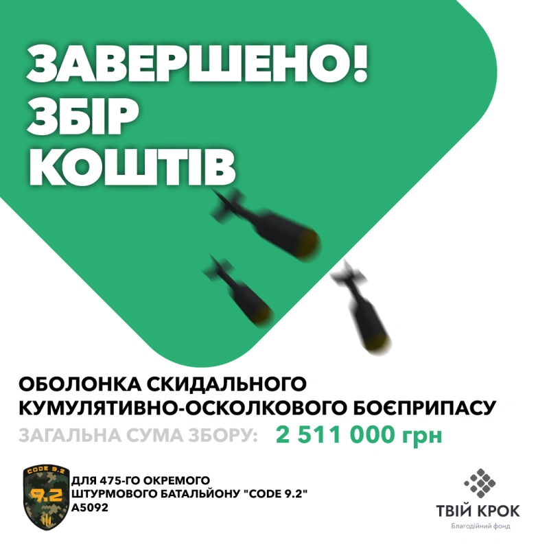 Фото до проекту Оболонка скидального боєприпасу для 475-го окремого штурмового батальйону "CODE 9.2" 1