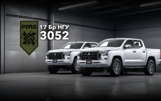 See photo Two four-wheel drive pickup trucks for the 17th Poltava Raid Brigade