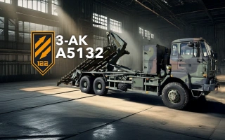 See photo DAF truck with multi-lift system for the 3rd Army Corps