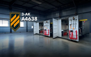Дивитись фото Переобладнання 4 контейнерів в ремонтні майстерні для 3-го армійського корпусу