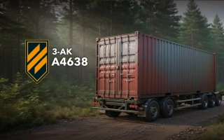 See photo Two trailers with containers for the 3rd separate assault brigade of the 3rd AK
