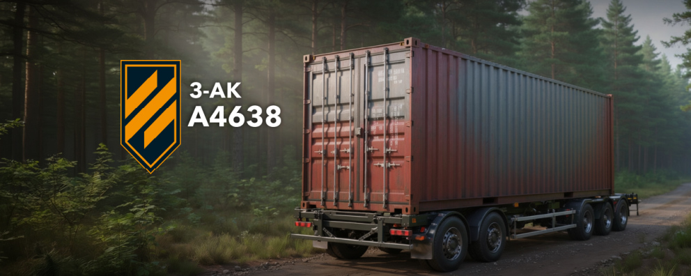 See photo Two trailers with containers for the 3rd separate assault brigade of the 3rd AK